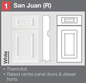 San Juan (R) White door style