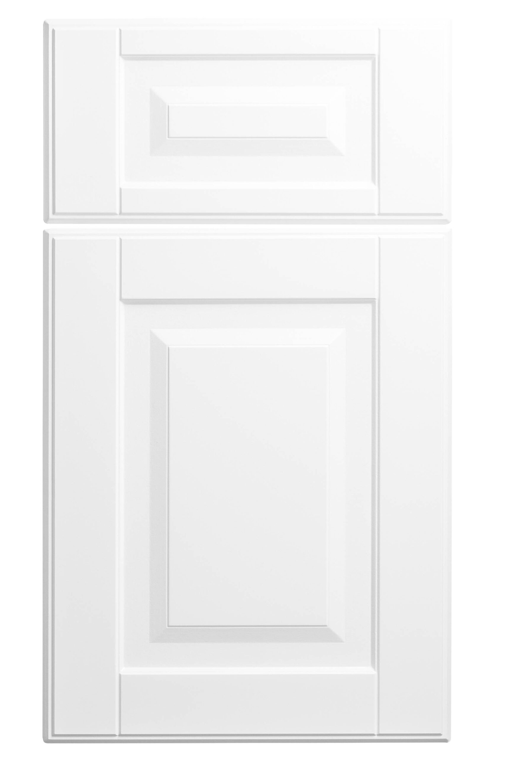 Front view of a white Aspen cabinet panel that Heart of Home Kitchen and Bath Inc can install