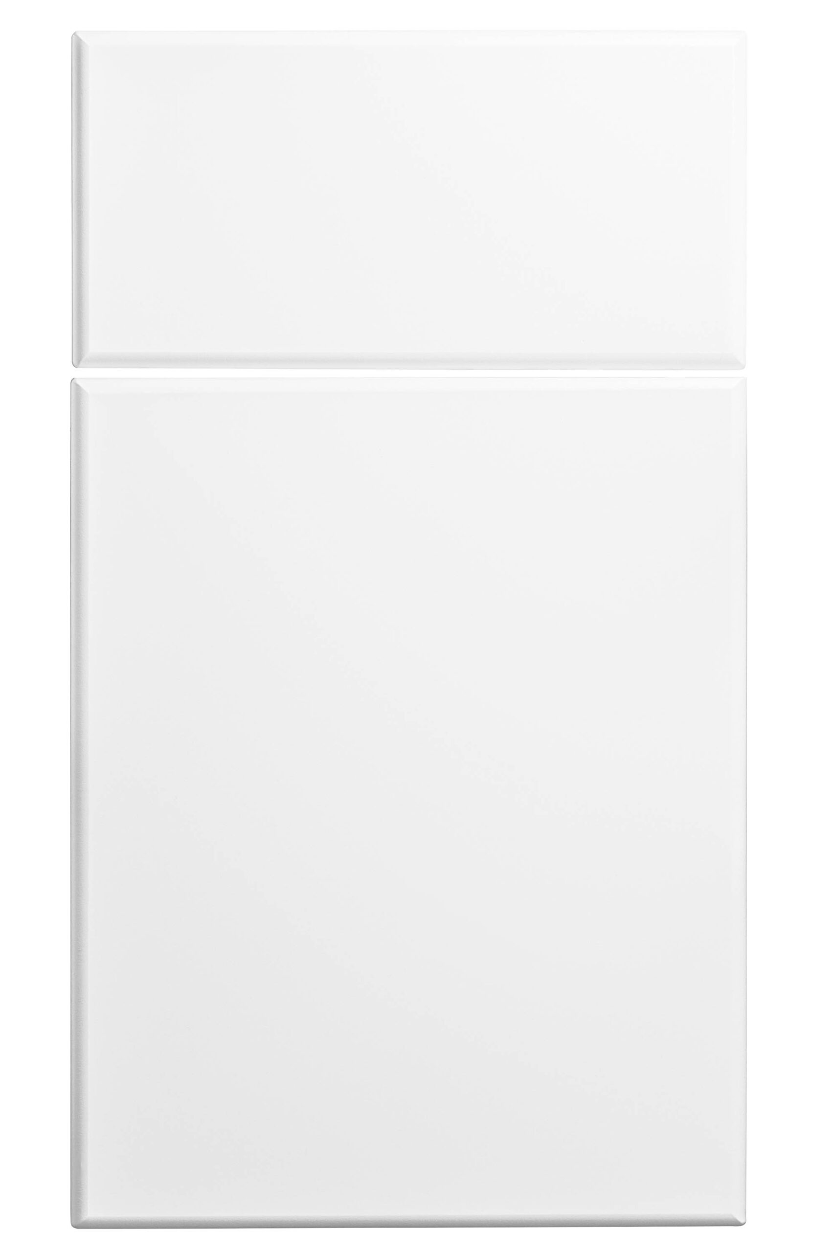 Front view of a white Contempo cabinet panel that Heart of Home Kitchen and Bath Inc can install