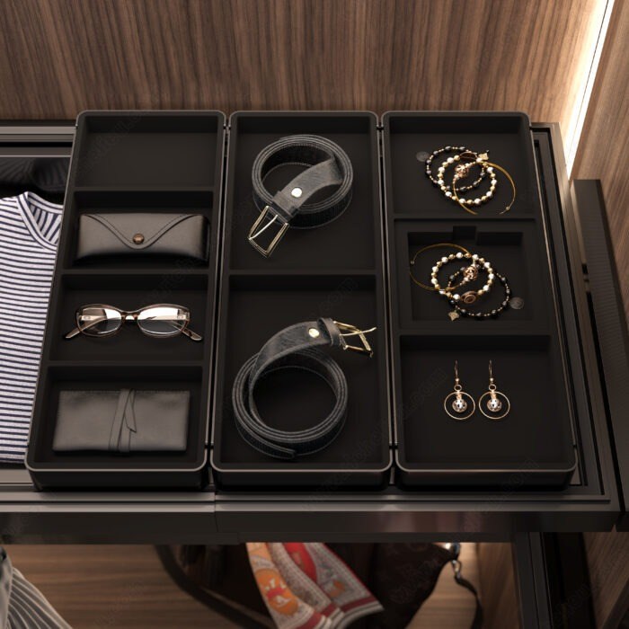Drawer cases for watches, eyewear and jewelry