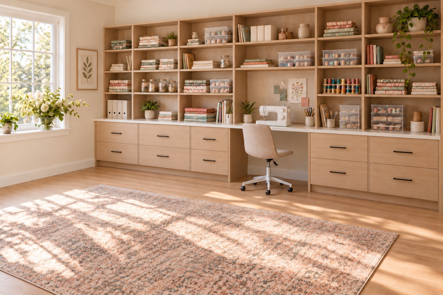 Craft and hobby room storage