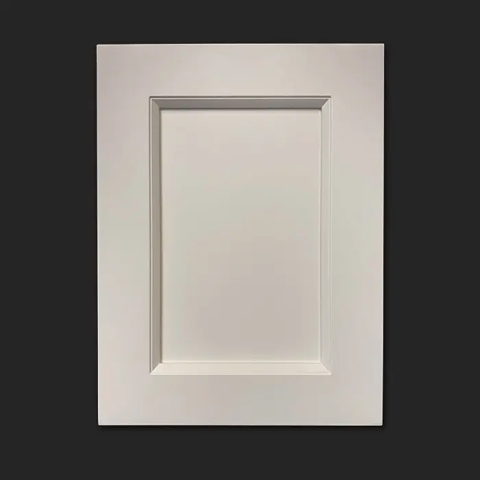 Light-coloured painted MDF Shaker cabinet door