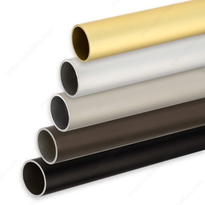 Closet rods in several finishes